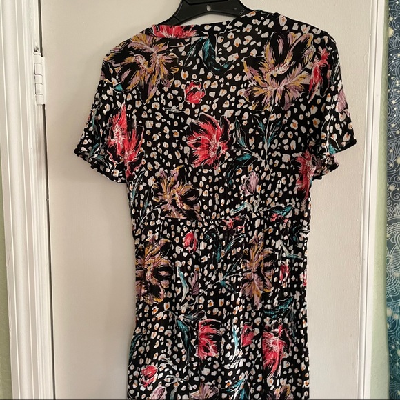 NWOT AQUA Leopard Floral A-Line Dress - Picture 8 of 8
